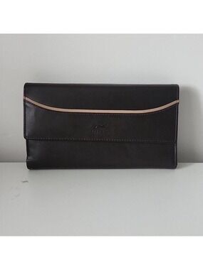 MANCINI | Leather wallet brown tan